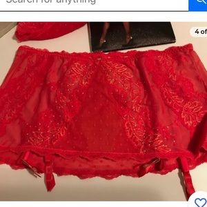 Victoria’s Secret Red Skirt with Garter Straps